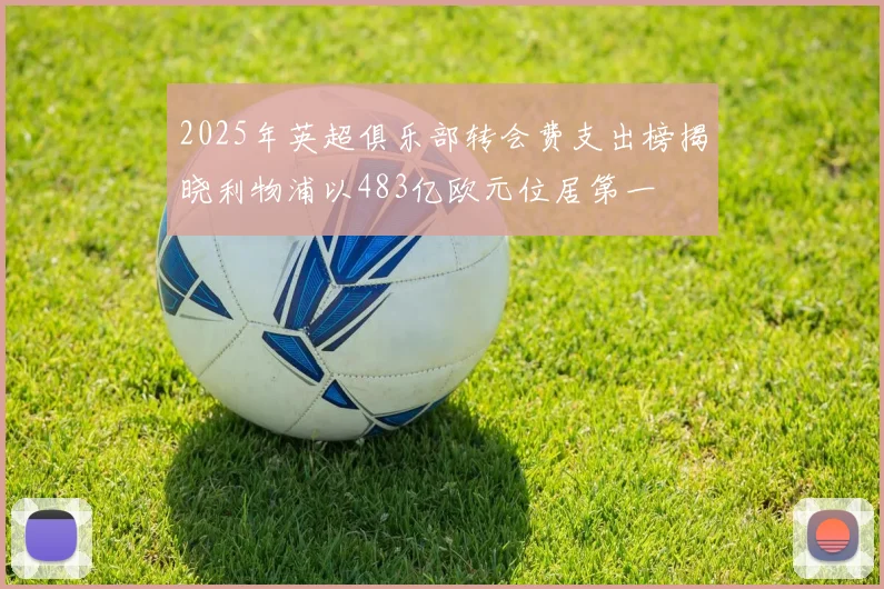 2025年英超俱乐部转会费支出榜揭晓利物浦以483亿欧元位居第一